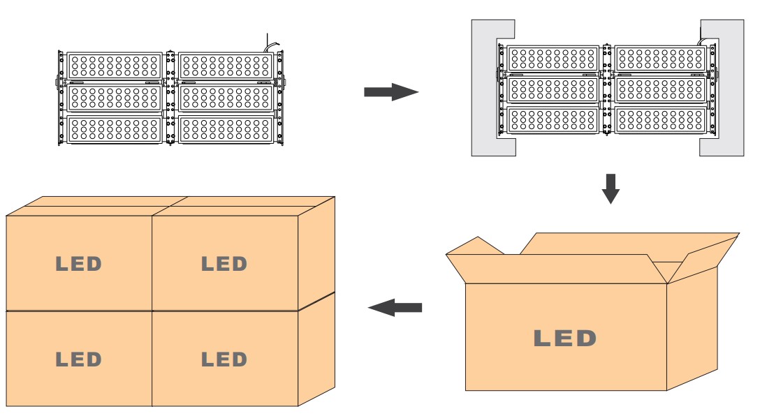  multi color flood light 300w