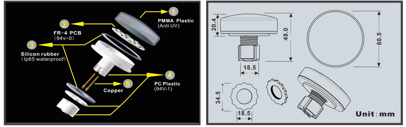 auto running rgb LED amusement light E14