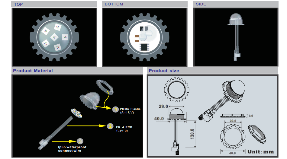 control WS2811 led pixel light