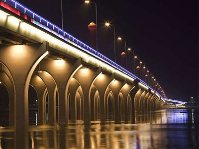 How to make the bridge more beautiful with colour led flood lights?